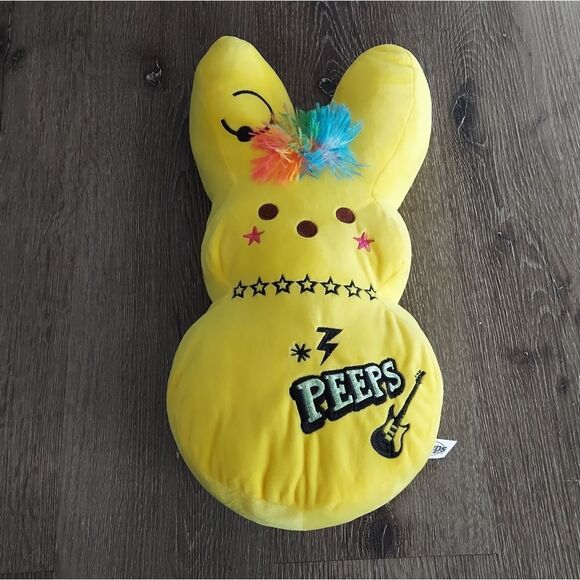 Peeps 15" Yellow Emo Bunny Plush Stuffed Animal Toy - Picture 1 of 5